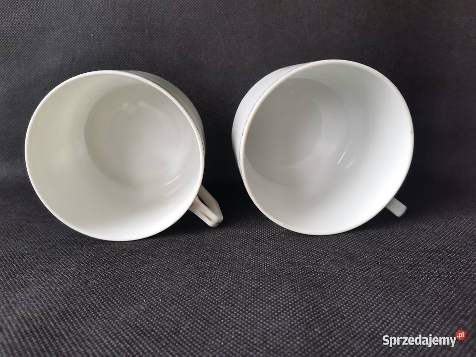 Stare przedwojenne 2 filiżanki porcelana Ćmielów Katowice