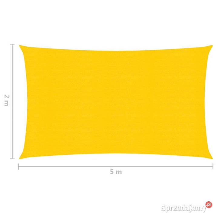 Żagiel przeciwsłoneczny 160 gm żółty 2x5 m HDPE