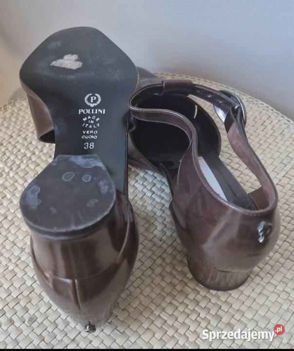 Nowe buty marki Pollinidamskie wizytowe skóra brązowy/beżowy Lublin