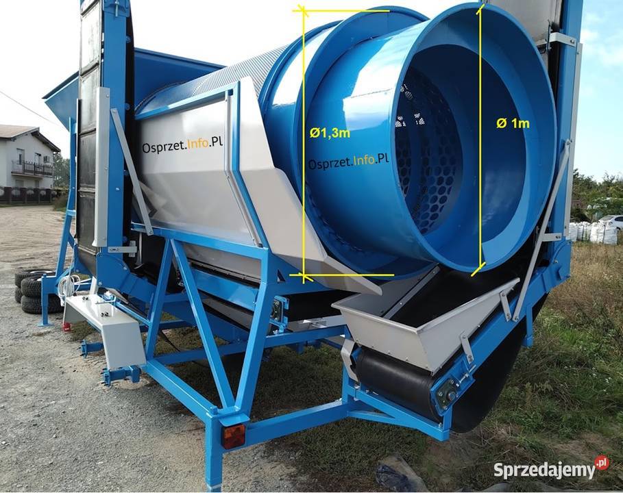 Przesiewacz bębnowy mobilny napęd WOM nieuszkodzony Olsztyn