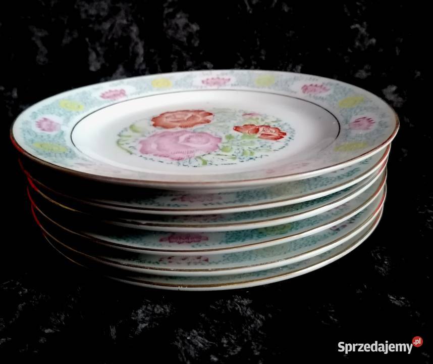 Chińskie talerzyki Piękna porcelana Zhongguo Zhi Sosnowiec