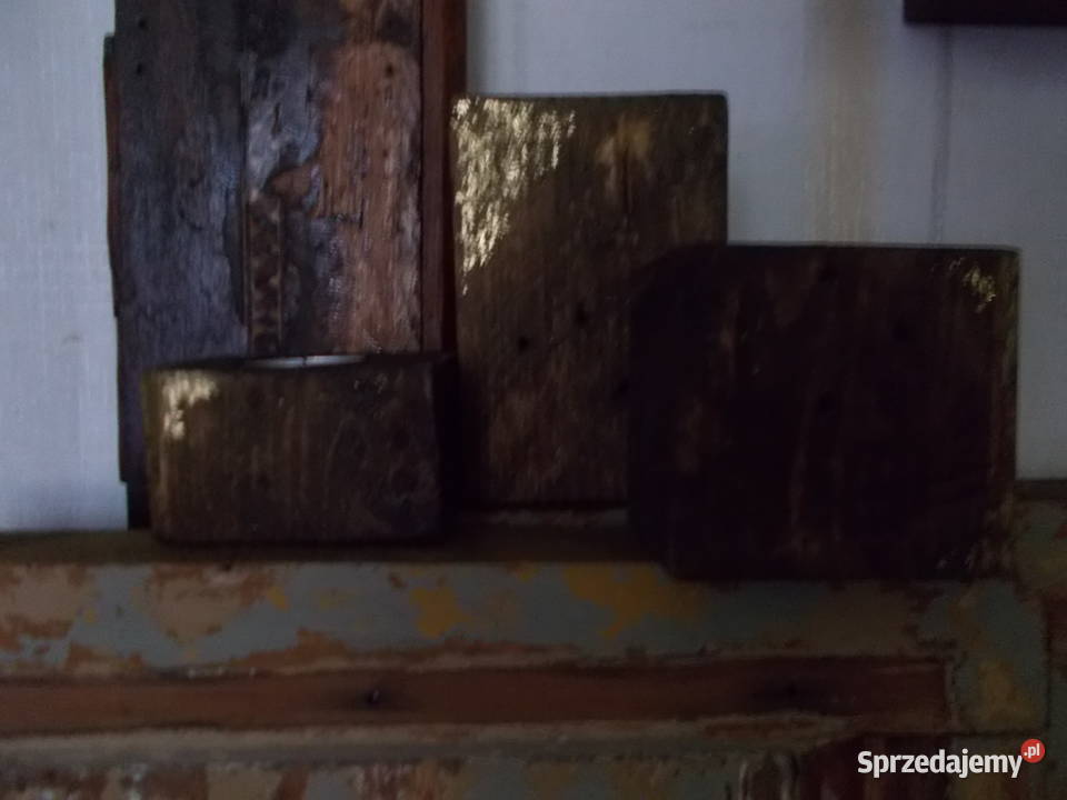 Rustykalny Komplet ŚwiecznikówRęczne