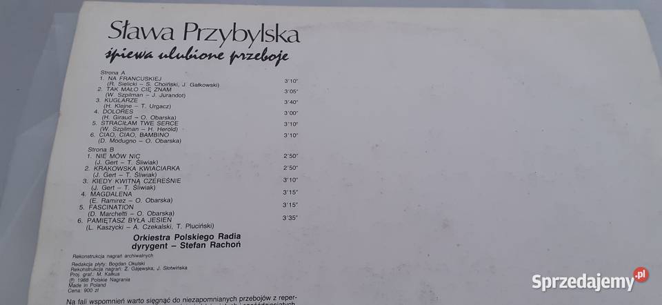 Sława Przybylska Śpiewa ulubione przebojepłyta Tuszkowo