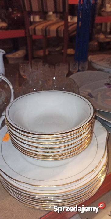 Biała miseczka DUCHESS England Ze złotą Gdańsk