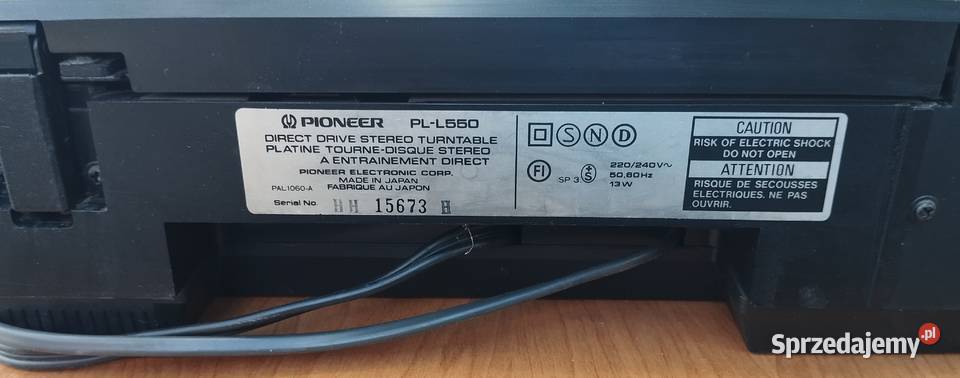 GRAMOFON PIONEER L550 DIRECT DRIVE Liwa