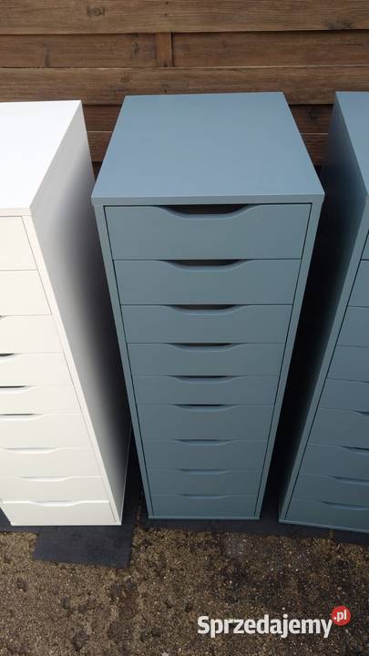 Komoda IKEA Alex wysoka szaroniebieska biała Warszawa