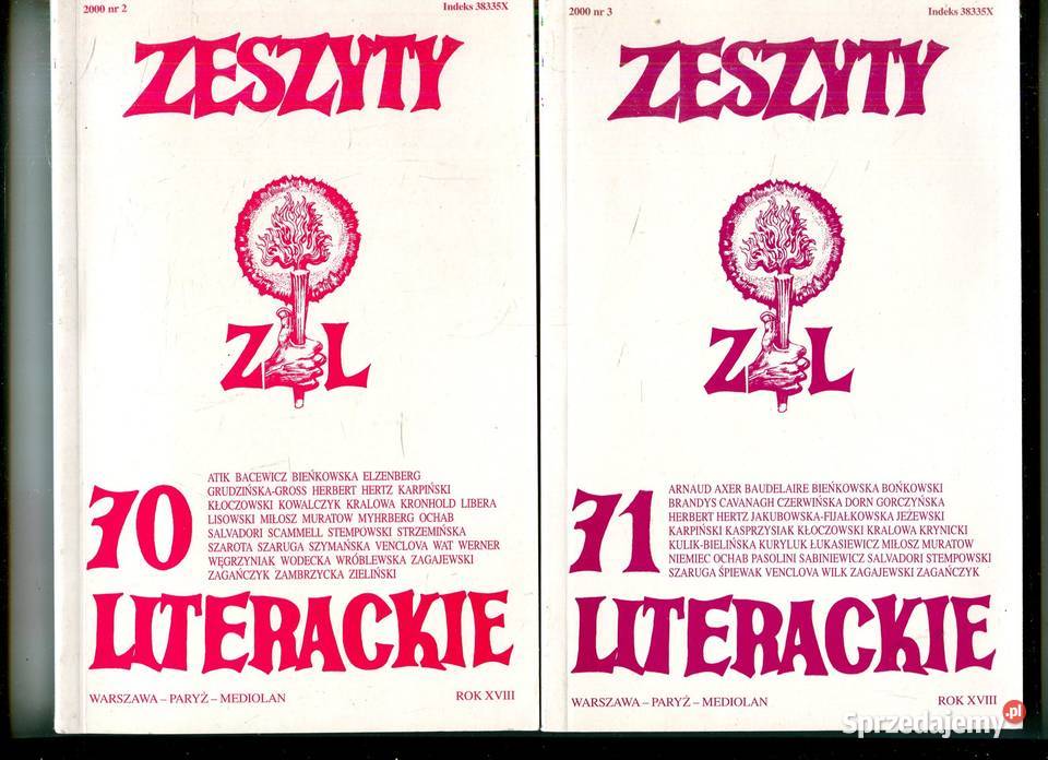 Zeszyty Literackie 70 XVIII 71 XVIII Rok wydania 2000 Szczecin