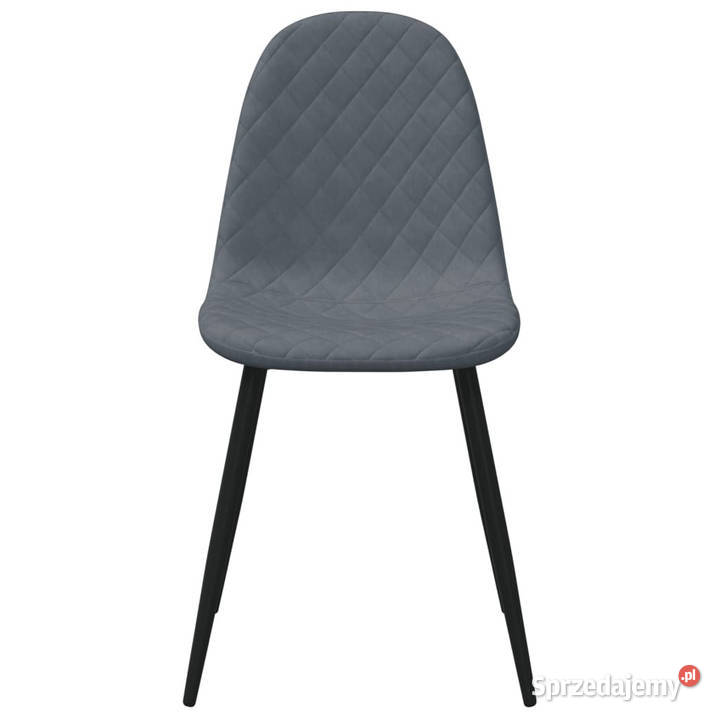 krzesła stołowe 2 ciemnoszare aksamitne WM325647 Warszawa