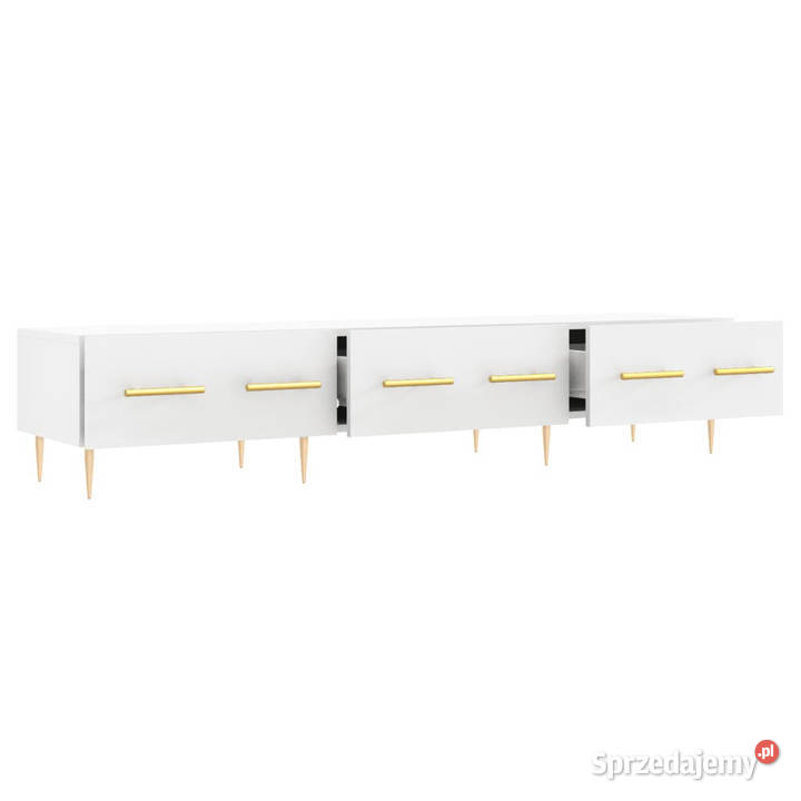 Szafka pod TV biała 150x36x30 materiał RTV Warszawa