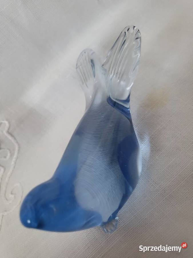 Figurka szkło lite FOCZKA szkło MuranoItalia Łódź
