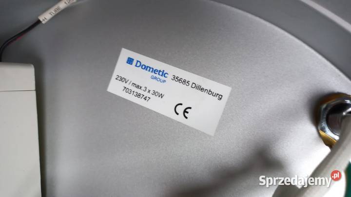 LAMPA SUFITOWA PLAFON DOMETIC 230V DO KEMPINGU mazowieckie Grzebowilk