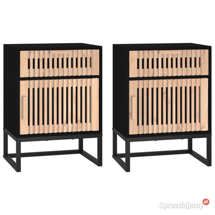 Szafki nocne 2 czarne 40x30x555 WM352094
