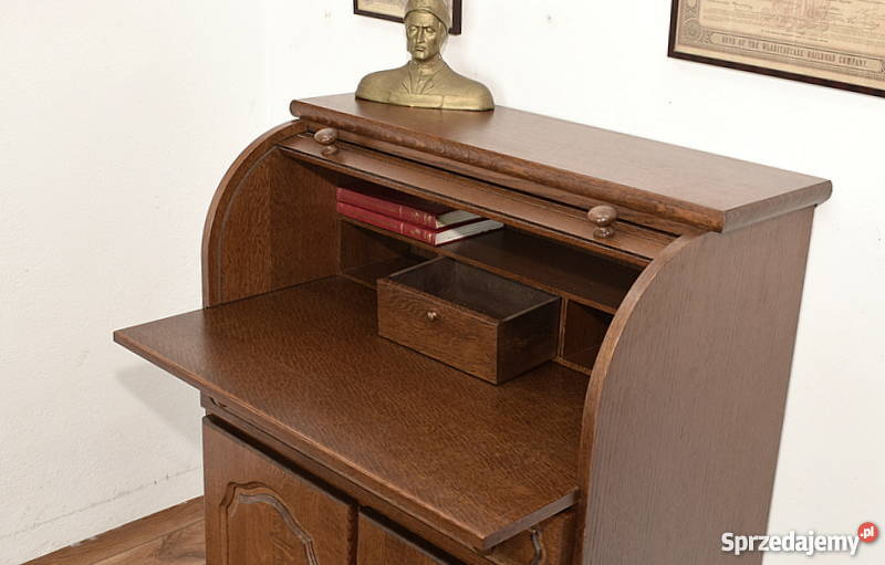 ZGRABNY DĘBOWY SEKRETARZYK ROLETA BIURKO Świdnica sprzedam