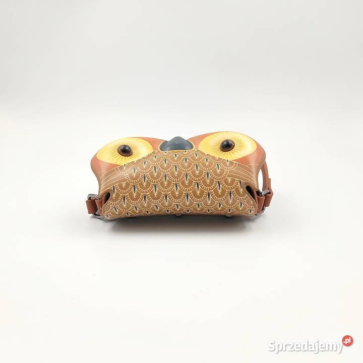 Torebka damska skórzana na ramie brązowa sowa Zawiercie