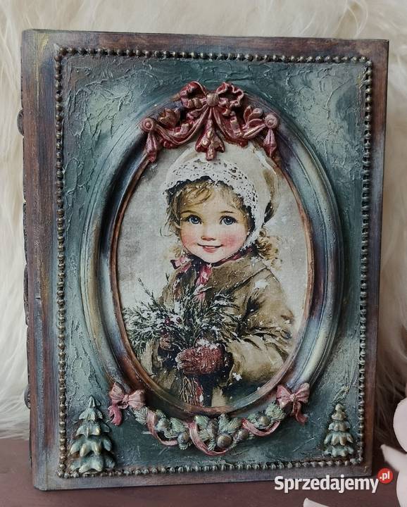 Drewniane pudełko w formie książki Rękodzieło Ostróda sprzedam