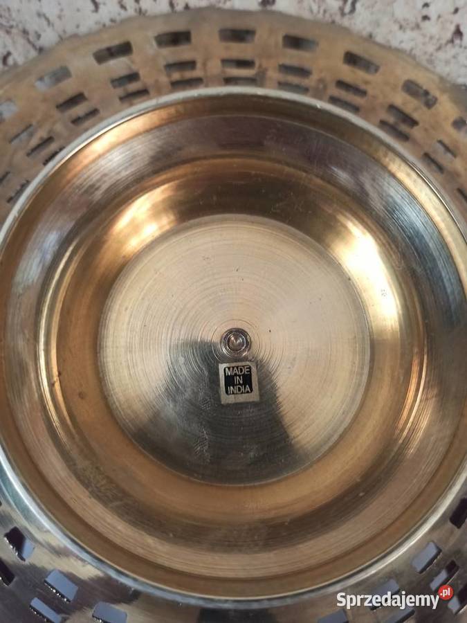 Stara patera mosiężna mosiądz Made In India wielkopolskie