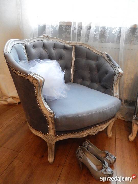 fotelantyk berżerapikowany ludwik renowacjiszary