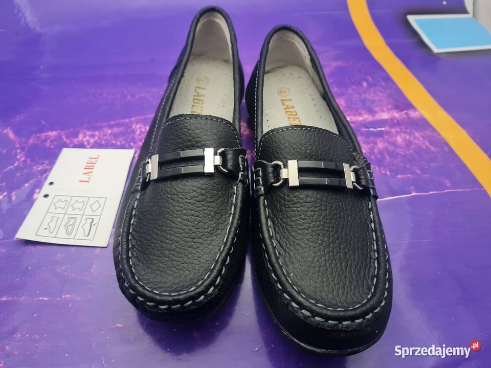 Buty mokasyny Skórzane Nowe 39 Okazja Warszawa