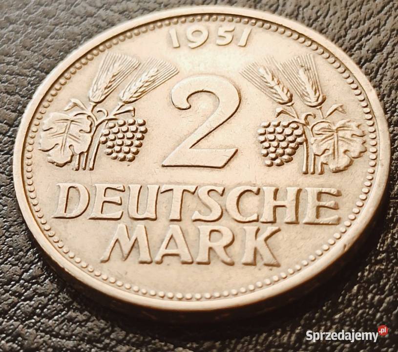 Dwie marki RFN 1951rG Numizmatyka Jawor