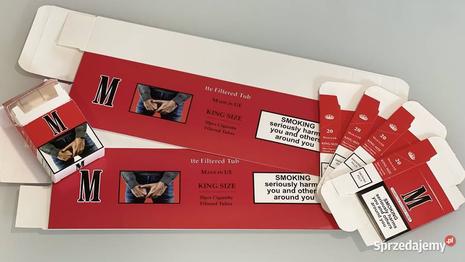 Opakowania paczki pudełka na gilzy papierosowe Łódź sprzedam