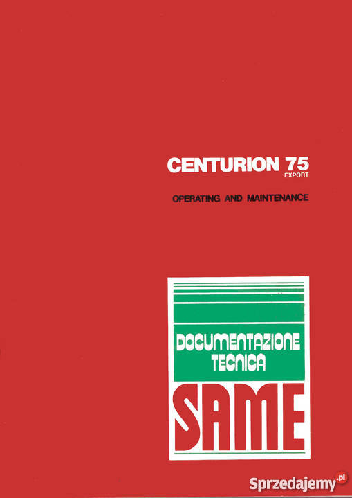 Instrukcja obsługi Samen Centurion 75 Export Szamotuły