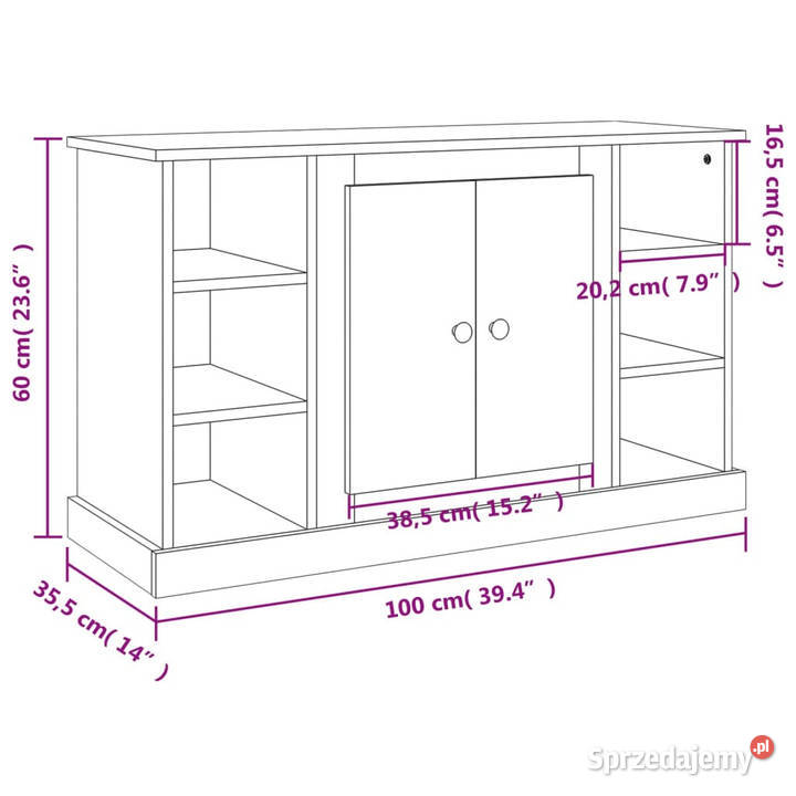 Szafka przydymiony dąb 100x355x60 materiał Warszawa sprzedam