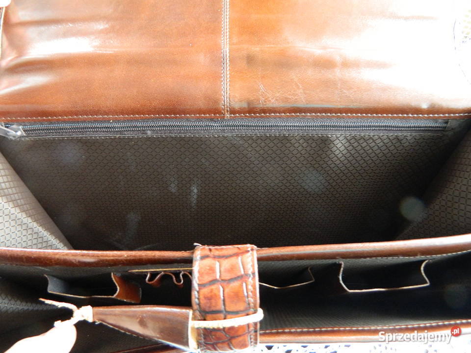 Skórzana damska teczka aktówka na dokumenty dolnośląskie Wałbrzych sprzedam