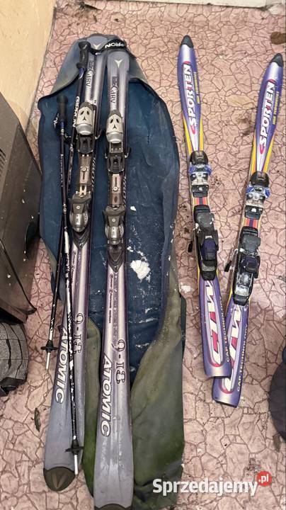 Narty 2 pary w super stanie łódzkie Piotrków Trybunalski