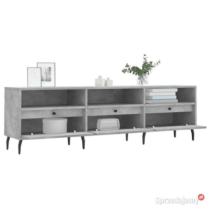 Szafka pod TV szarość betonu 150x30x445 WM831296 Warszawa
