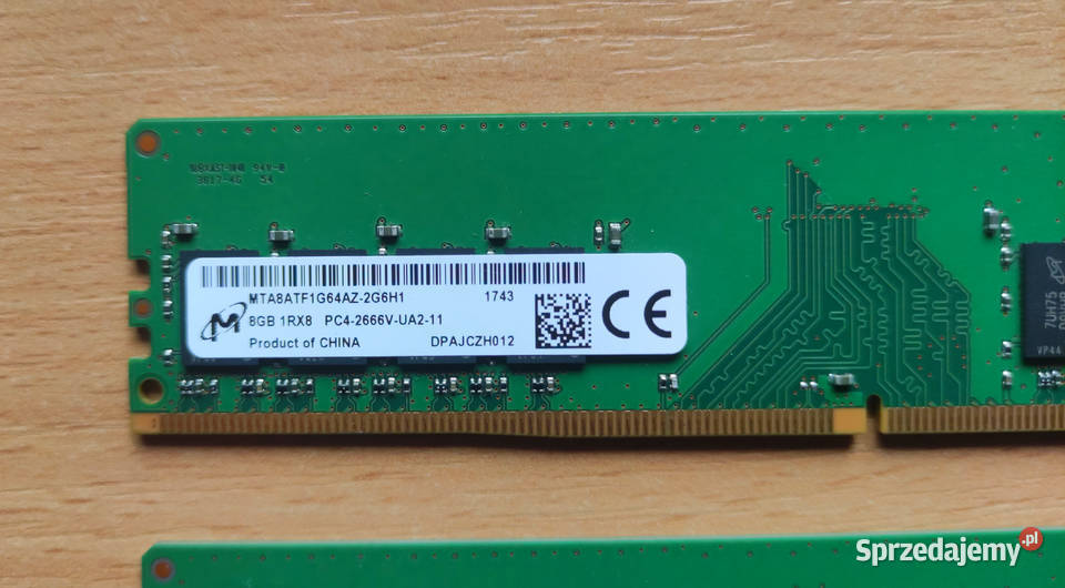 Micron 16GB 2x8GB 2666MHz CL19 Pamięć RAM do PC
