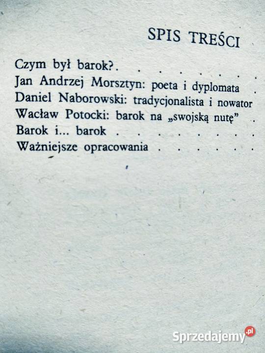 Poeci polskiego baroku Morsztyn opracowanie Warszawa