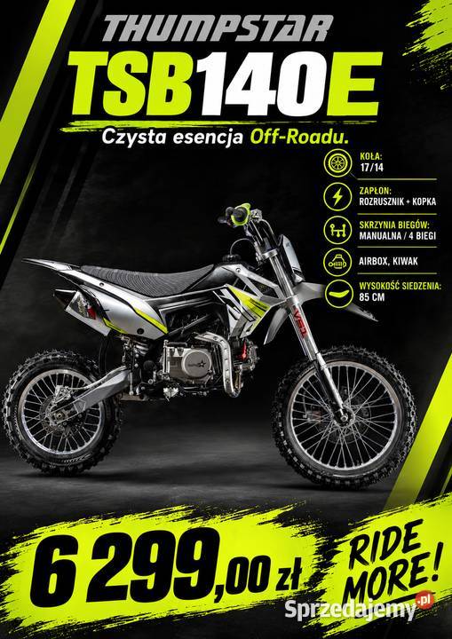 Thumpstar TSB 140 E PIT BIKE mini bike cross szary Pozostałe sprzedam