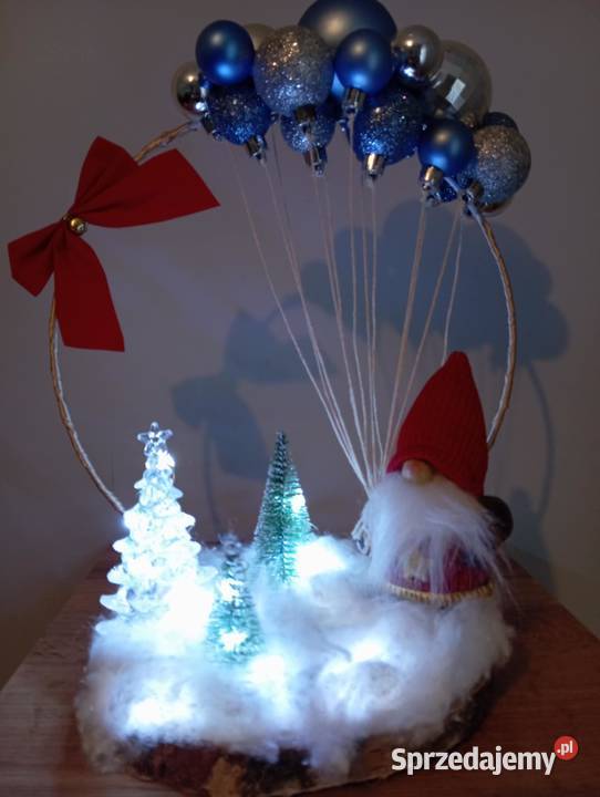 Stroik Bozonarodzeniowy na Plastrze Drzewa Figurki i rzeźby