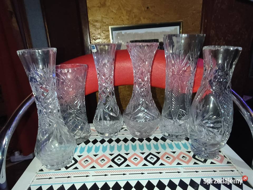 Wazony kryształowe 6 Suwałki sprzedam