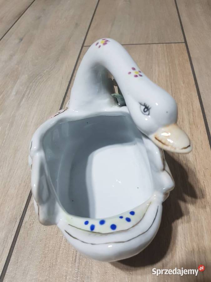 Łabędz z porcelany Wola Podłężna