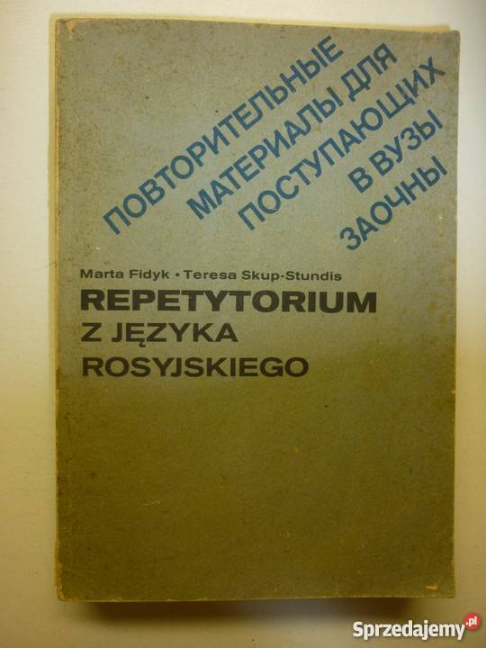 REPETYTORIUM Z JĘZYKA ROSYJSKIEGO MARTA FIDYK Elbląg sprzedam