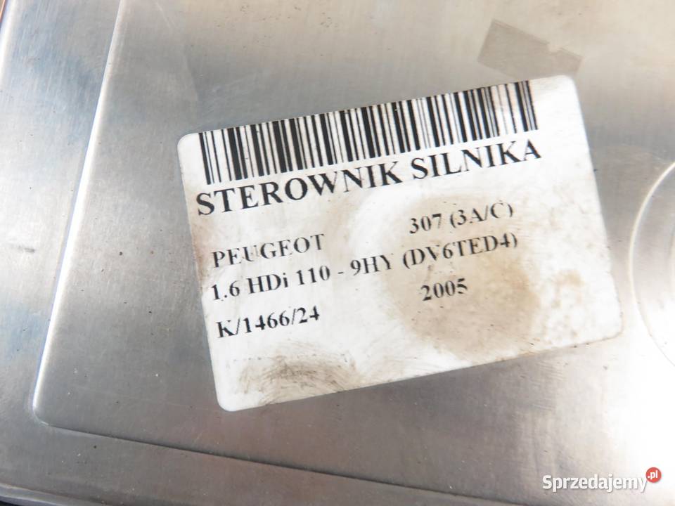 STEROWNIK PEUGEOT 307 16 HDi 0281011629 Komputery małopolskie