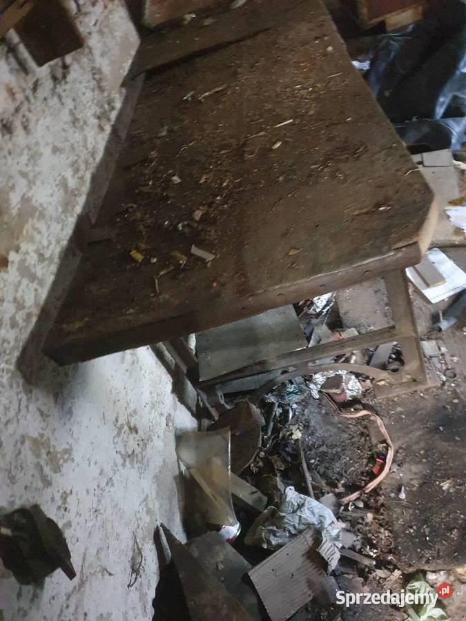 Stary stół warsztatowy przemysłowy żeliwny Produkcja mazowieckie Warszawa