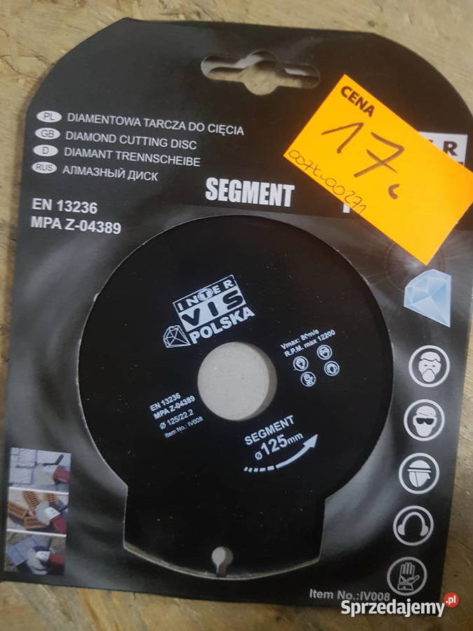 TARCZA DO BETONU DIAMENTOWA INTERVIS 125 SEGMENT Głogowa sprzedam