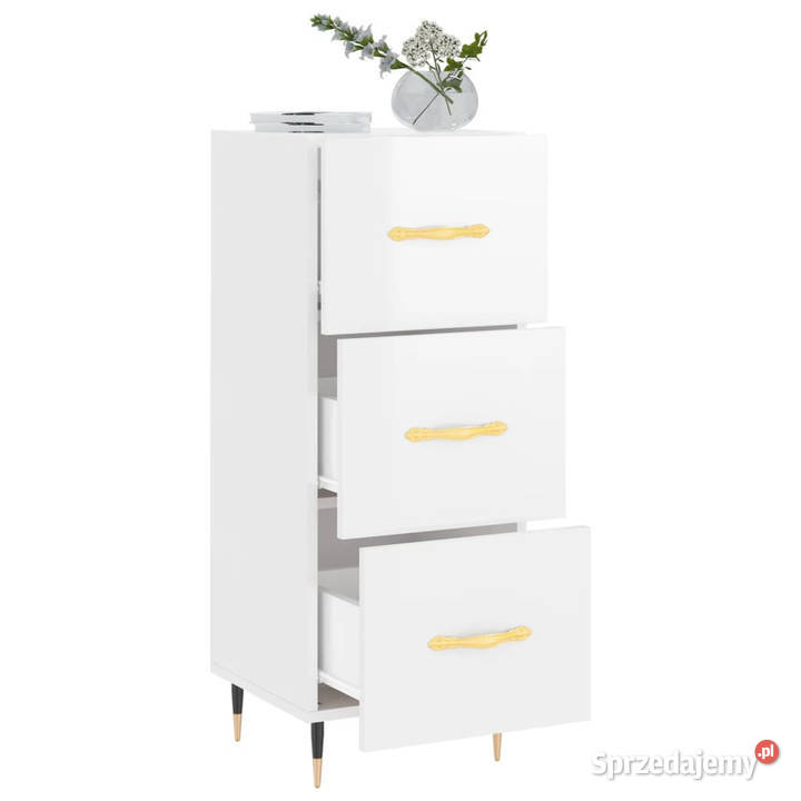 Szafka biała połysk 345x34x90 materiał