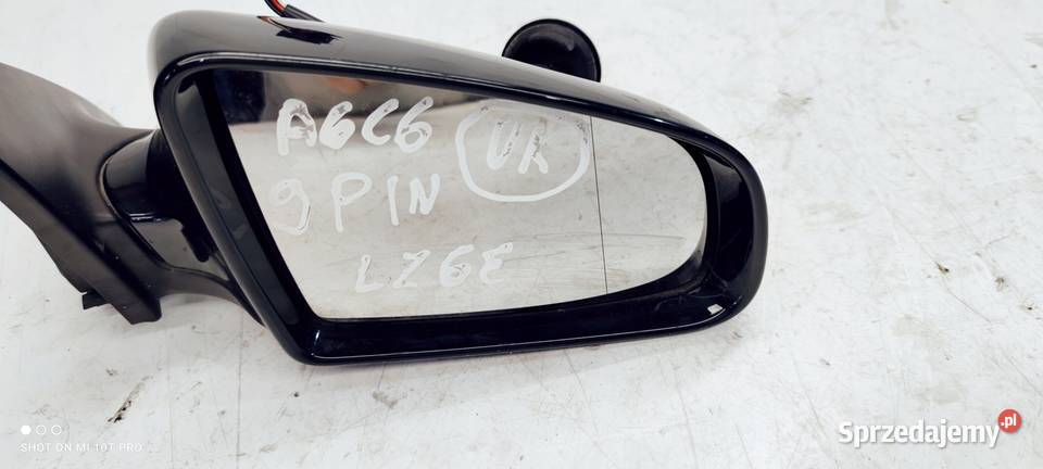 LUSTERKO ZEWNĘTRZNE PRAWE AUDI A6 C6 LZ6E 9 PIN Przystajń