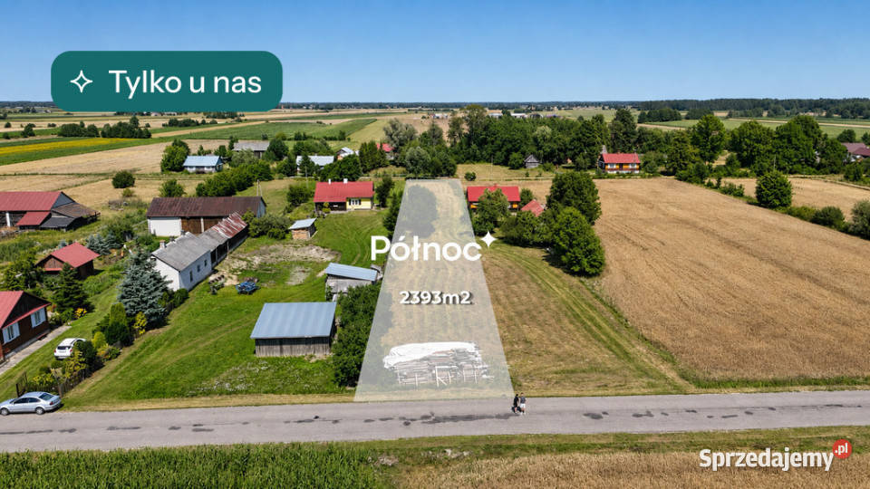 Działka budowlanorolna 2391 m Stasiówka