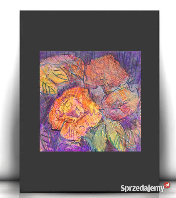 kwiaty obrazek 21x30 boho dekoracja do domu Łódź