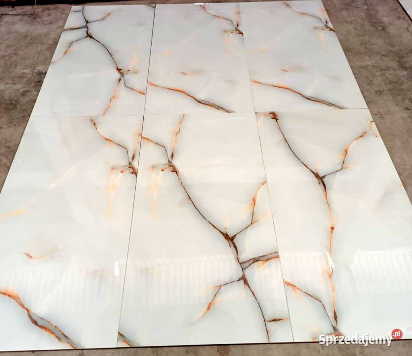 Płytki marmurowe 120x60 WYSOKI POŁYSK złoto Łask