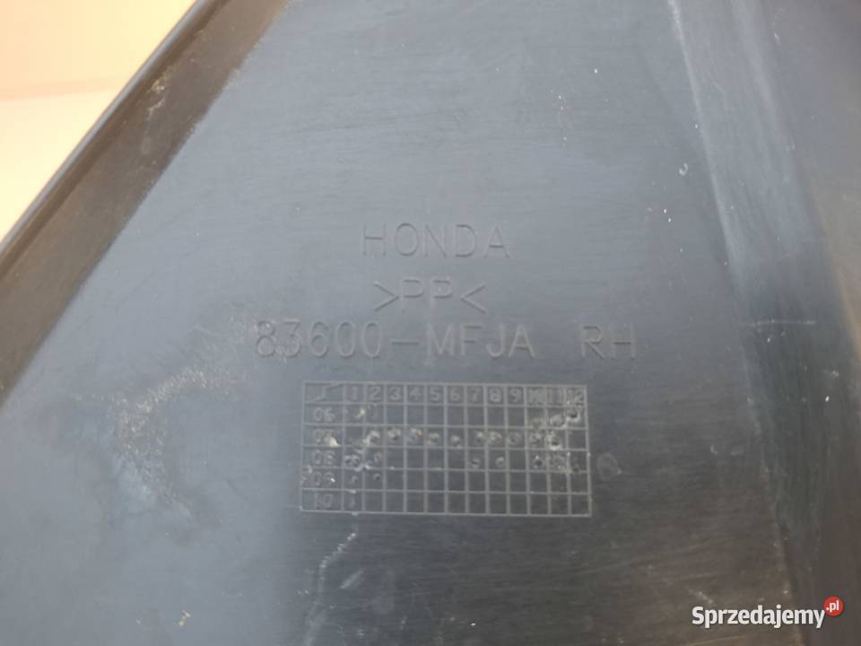 HONDA CBR 600RR OWIEWKA BOCZEK PRAWY WYPEŁNIENIE Bieleń
