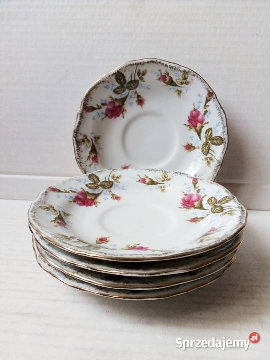 5 spodeczków Iwona Chodzież vintage PRL śląskie Częstochowa sprzedam