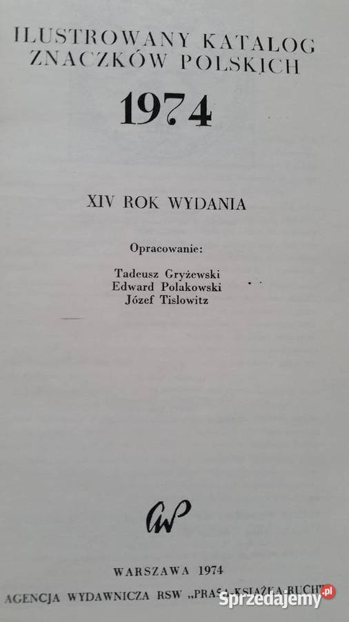 Ilustrowany katalog znaczkow polskich 1974 Puławy