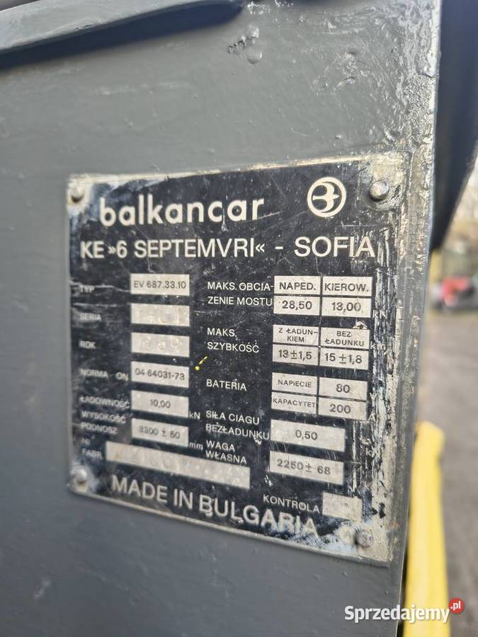 Wózek widłowy elektryczny elektryczny Częstochowa