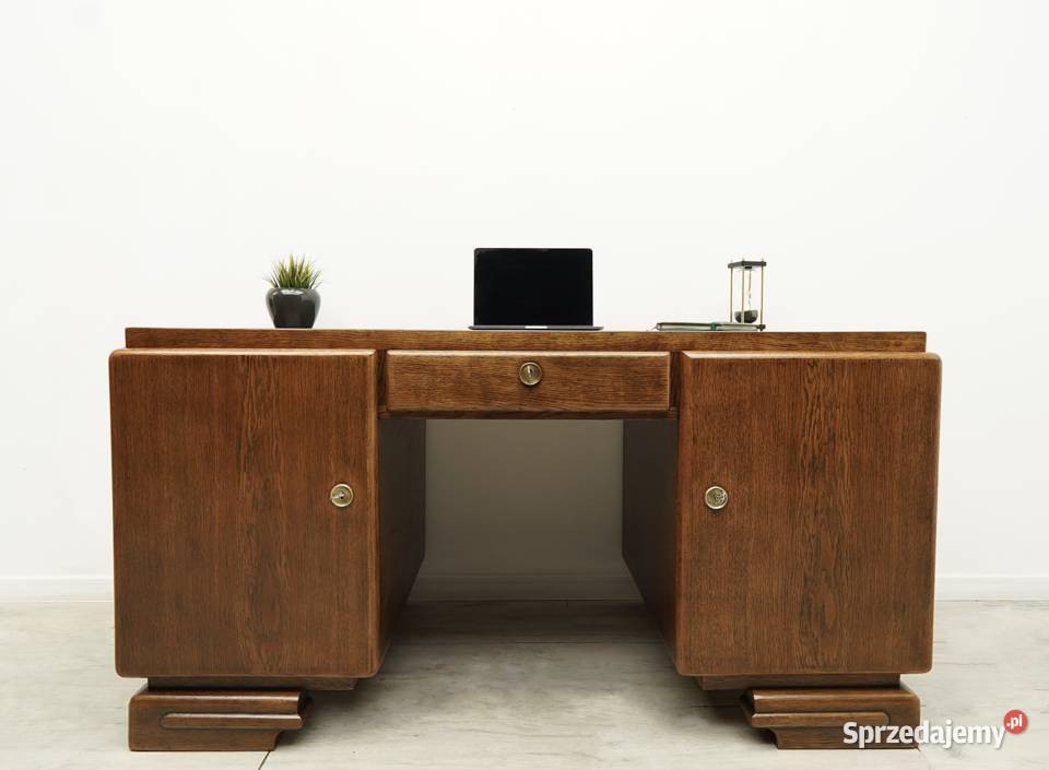 Antyczne biurko z lat 40tych w stylu art deco Jerka