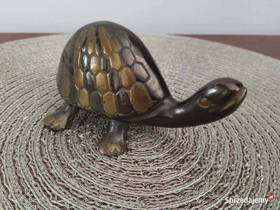 Żółw figurka mosiężna Pozostałe